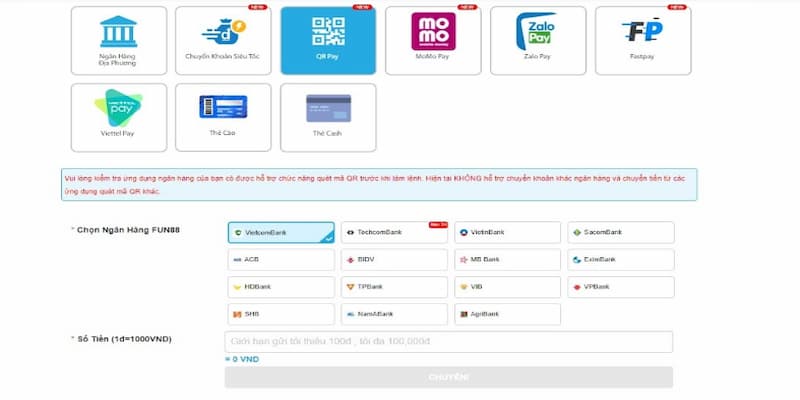 Nạp tiền Net88 Các bước nạp tiền Net88 chi tiết